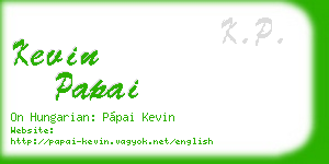 kevin papai business card